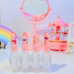 رژ لب حرارتی سلطنتی  گلدار فوق العاده شیک و باکلاس رنگ دهنده و نرم کننده لب آبرسان لب فانتزی کیوت پینترستی