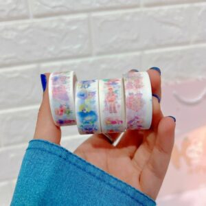 چسب واشی رولی تک عددی طرح جوجه خرسی رنگای جذاب مخصوص پلنر و تزئین